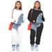 Women's Clothing Spring New Women's Fashion Denim Stitching Zipper Long Sleeve Two Piece Set_mkmklike.com
