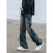 Men's Cargo Jeans – Vintage Washed Utility Pants With Multi-Pockets & Relaxed Fit_mkmklike.com