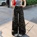 Floor-length 2025 Spring/autumn Casual American Style New Camouflage High-waisted Loose Wide-leg Pants Retro Jeans For_mkmklike.com