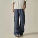 American Striped Cargo Jeans Summer Street Multi-Pocket High Waist Straight Loose Wide-Leg Pants_mkmklike.com