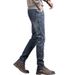 Four Seasons Jeans Men's New Slim Fit Small Foot Trendy Brand High-End Casual Long Pants Men_mkmklike.com