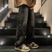 Men's Distressed Denim Trousers Loose Straight Fit American High Street Style Trendy All Match Star Design_mkmklike.com