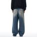Punk Washed Denim For Men Loose Basic Simple Dad Versatile Casual Straight Pants_mkmklike.com