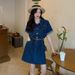 Denim Dress, French Style, 2025 New Women's Clothing, Summer Hot Girl Set, Small Long Skirt, Temperament, Tea Break_mkmklike.com