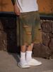 Men's Summer Ripped Denim Shorts Loose Fit High Street Trendy Retro Straight Leg 5 Pocket Casual Shorts_mkmklike.com
