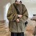 American Style Suede Men, Spring And Autumn Vibe Trench Coat, Trendy Brand, Cool Japanese Retro Jacket For Men_mkmklike.com