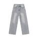 Men's Clothing 2025 Summer New Products American Trendy Drape Washed Light Blue Straight Loose Jeans_mkmklike.com