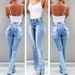 Women's Clothing Fashion Elastic Split Flared High Waist Jeans Women's Trousers_mkmklike.com