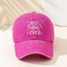 Unisex Men's and women's casual simple trend embroidery BEST PAPA EVER washed baseball cap_mkmklike.com