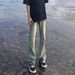 Cleanfit White Jeans Men's American High Street Vibe Pants Straight Slim Ruffian Handsome Scimitar Slightly Pulled Pants_mkmklike.com
