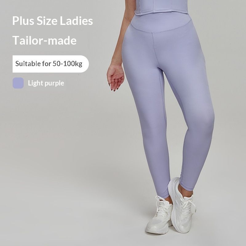High Waist Tummy Control Plus Size Yoga 7A Antibacterial Seamless Side Seam Curvy Girls Fitness Pear Shape Body Pants_mkmklike.com