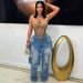 LD2525 Autumn Winter New European And American Women's Fashion Denim Vintage Patchwork Destroyed Decorative Loose_mkmklike.com
