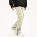 Nordmann Mud Yellow Jeans Men American Retro High Street Side Zipper Casual New Loose Straight Pants_mkmklike.com