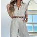 women's clothing 2024 new solid color fashionable casual long-sleeved shirts, belts and shorts women's suits_mkmklike.com