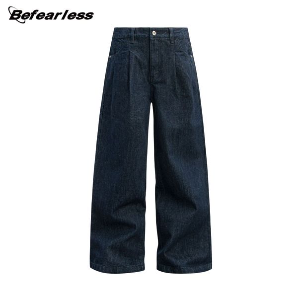 Vintage American Classic Straight-Leg Jeans For Men & Women – Relaxed Fit, High Waist, Unisex Denim Pants_mkmklike.com