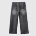 Men's American Vintage Heavy-Duty Distressed Jeans, Structural Patchwork Design With Premium Washed Finish, Straight Leg Casual Denim Pants_mkmklike.com