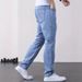 Men's Stretch Slim Fit Business Casual Jeans - Straight Leg Comfort Denim Pants For Office & Everyday Wear (S-2XL)_mkmklike.com