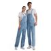 Pure Cross-Border Foreign Model Men's Denim Overalls British Style Loose Suspender Pants Plus Size Jumpsuit Unisex_mkmklike.com