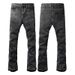 Men's Clothing Jeans Without Stretch Slim Fit Trendy Retro Denim Flared Pants For Men #9305_mkmklike.com