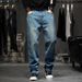 May Kaji European And American Style Jeans Men's Retro Nostalgic Loose Straight Jeans Men's Fat Plus Size Pants_mkmklike.com