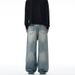 Men's New Lyocell Heavyweight Washed Straight Leg Jeans Cleanfit Simple Wide Leg Pants_mkmklike.com