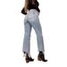 Women's Clothing Retro High Waisted Ripped Straight Jeans_mkmklike.com