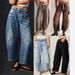 Mom Jeans Women Long Pants Casual Loose Denim Pants Blue Loose Elegant Pockets Y2k Straight Trousers Mid Waist 2025 Summer_mkmklike.com