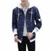 Loom 2025 Autumn Winter New Denim Loose Korean Style Men's Fashionable Jacket Two-Piece Coat Clothing_mkmklike.com