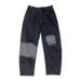 Men's Black Straight Leg Jeans - Vintage Washed Denim Pants For Casual Streetwear & Urban Style Fashion Trends_mkmklike.com