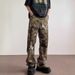 Unisex Snake Print Camouflage Loose Fitting Straight Wide Leg Casual Jeans High Street Trendy Fashionable Men's Denim_mkmklike.com