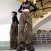 American Retro Leopard Print Wide-leg Jeans For Women, New Autumn Style, Loose Straight Pants, Casual Floor-length_mkmklike.com