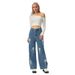 Women's Clothing Butterfly Embellished High Waist Wide Leg Jeans For Women - Flowy Denim Pants With Bohemian Style, Comfortable Cotton Blend, XS-2XL_mkmklike.com