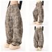Men's Clothing Deconstructed Leopard Print Jeans – Asymmetrical Wide-Leg Denim Pants (Unisex Vintage Streetwear, Non-Stretch, Raw Hem, Anti-Fit )_mkmklike.com