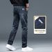 Small Straight Jeans Men's Slim Fit Elastic Casual Long Pants_mkmklike.com