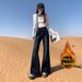 American Retro Style Fleece-lined Flared Jeans For Women, New Autumn And Winter High-waisted Slimming Stretchy Versatile_mkmklike.com
