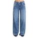 Women's Embroidered Low Rise Jeans High Street Style Trendy Trousers Washed Loose Straight Leg Pants European American Style_mkmklike.com