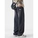 Nordmann Men's Cargo Jeans American Retro Trend Loose Straight Autumn Winter Versatile Trendy Cool Casual Long Pants_mkmklike.com