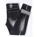 Men's Slim Fit Stretch Jeans – Black Distressed Denim Pants With Straight Leg & Mid-Rise Waist, Trendy Multi-Process Design_mkmklike.com
