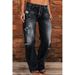 Women's Clothing Jeans Bud High Waist Raw Edge Jeans_mkmklike.com