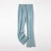 Xinchangjing Four-way Stretch High-waisted Jeans For Women, Light Blue, Elastic, Slimming And Slightly Flared_mkmklike.com