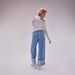 Women's Retro Washed Mid-Waist Slim Fit Straight Jeans Loose Curling Denim All Match_mkmklike.com