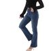 Women's Stretchy Slim Fit Denim Jeans Embroidered Slightly Flared Washed Long Pants Cross Border E Commerce New_mkmklike.com