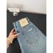 Women's Clothing Retro American Blue Ripped Jeans High Waist Wide Leg Straight Mid Length Trendy Summer Style For Women_mkmklike.com