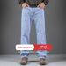 Pure Cotton Denim Men's Spring And Summer New Loose And Fattened Plus Size Jeans Men's Foreign Trade Large Straight Jeans Men_mkmklike.com