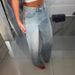 Women's Full Diamond Washed High-Waist Wide-Leg Jeans – Vintage Distressed Denim Pants With Relaxed Fit (Bluish) – Sizes S-5XL_mkmklike.com