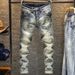 Men's Retro Ripped Stretch Jeans Slim Fit Korean Style Autumn Spring New Straight Distressed Denim_mkmklike.com