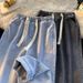 Elastic Waist Jeans Men's High-end Straight Tube Loose American High-street Retro Wholesale Cross-border Foreign Trade Shrimp Skin Explosion_mkmklike.com