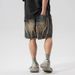 Men's Clothing High Street Distressed Denim Shorts Lace Up Retro Washed Casual Loose Fitting Trendy Style_mkmklike.com