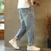 1 2025 Ripped Jeans Men's New Summer Thin Casual Straight Slim Loose Cropped Pants Trendy_mkmklike.com