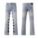 Trendy Brand Simple Embroidered Patch Jeans, Unisex High Street Fashion Jeans_mkmklike.com